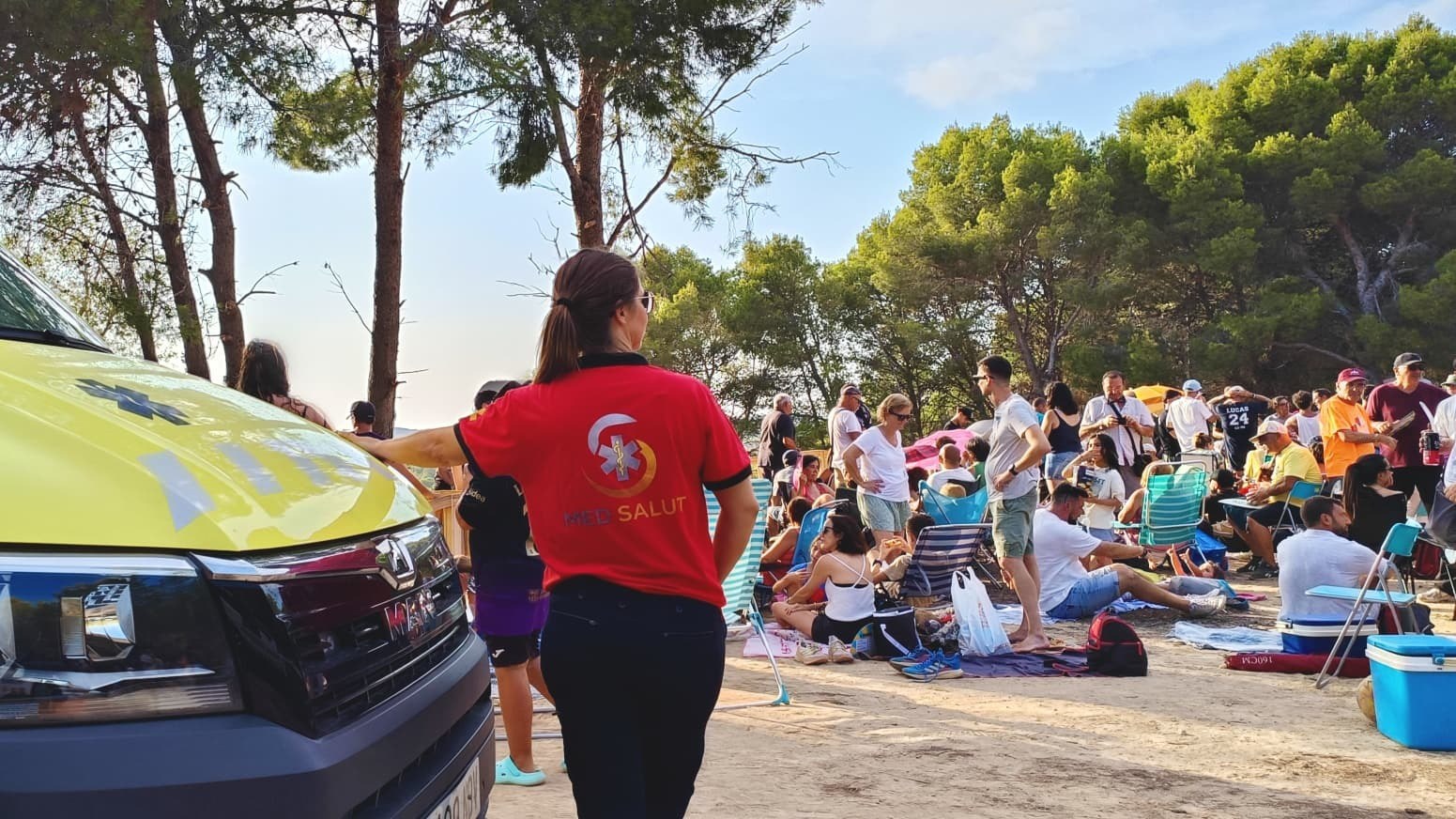 Equipo de MEDSALUT durante una cobertura sanitaria